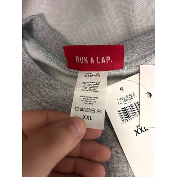 Marathon Clothing RUN A LAP Mens Pullover Sweatshirt Heather Gray SIZE XXL NWT - Picture 4 of 5